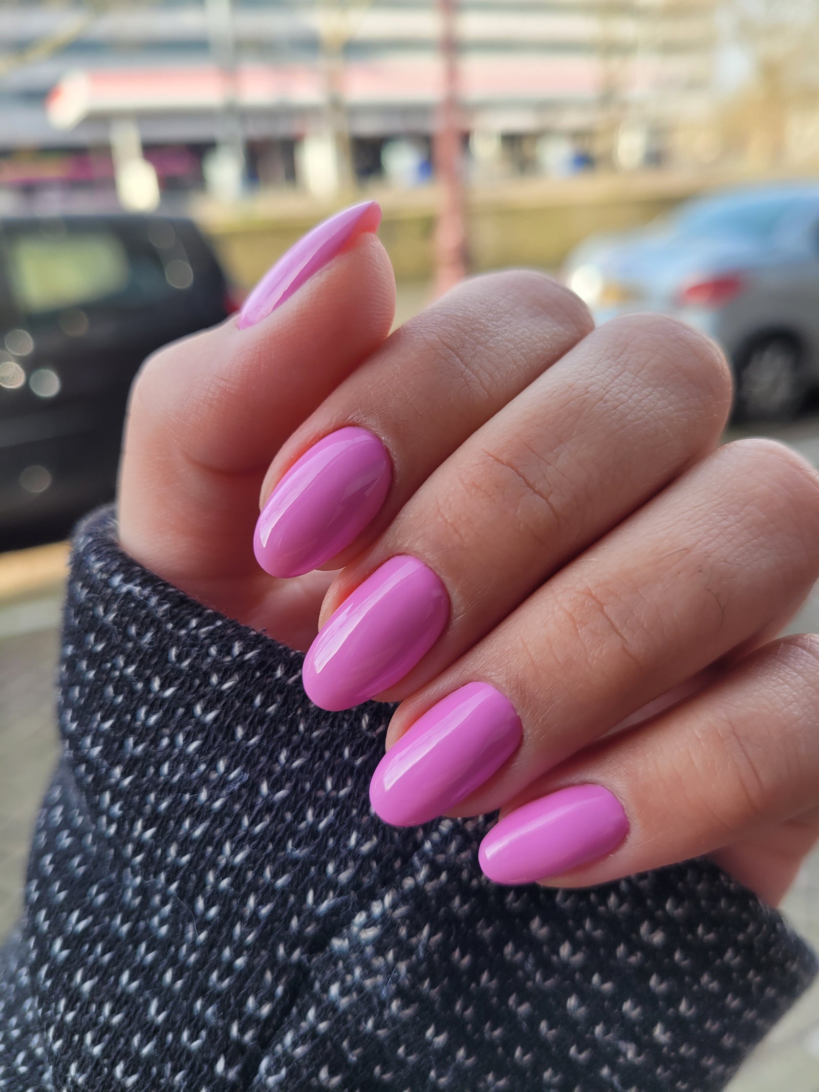 Lila roze amandelnagels